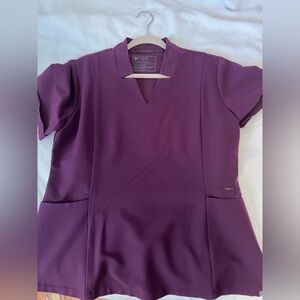 Figs Deep Purple scrub top